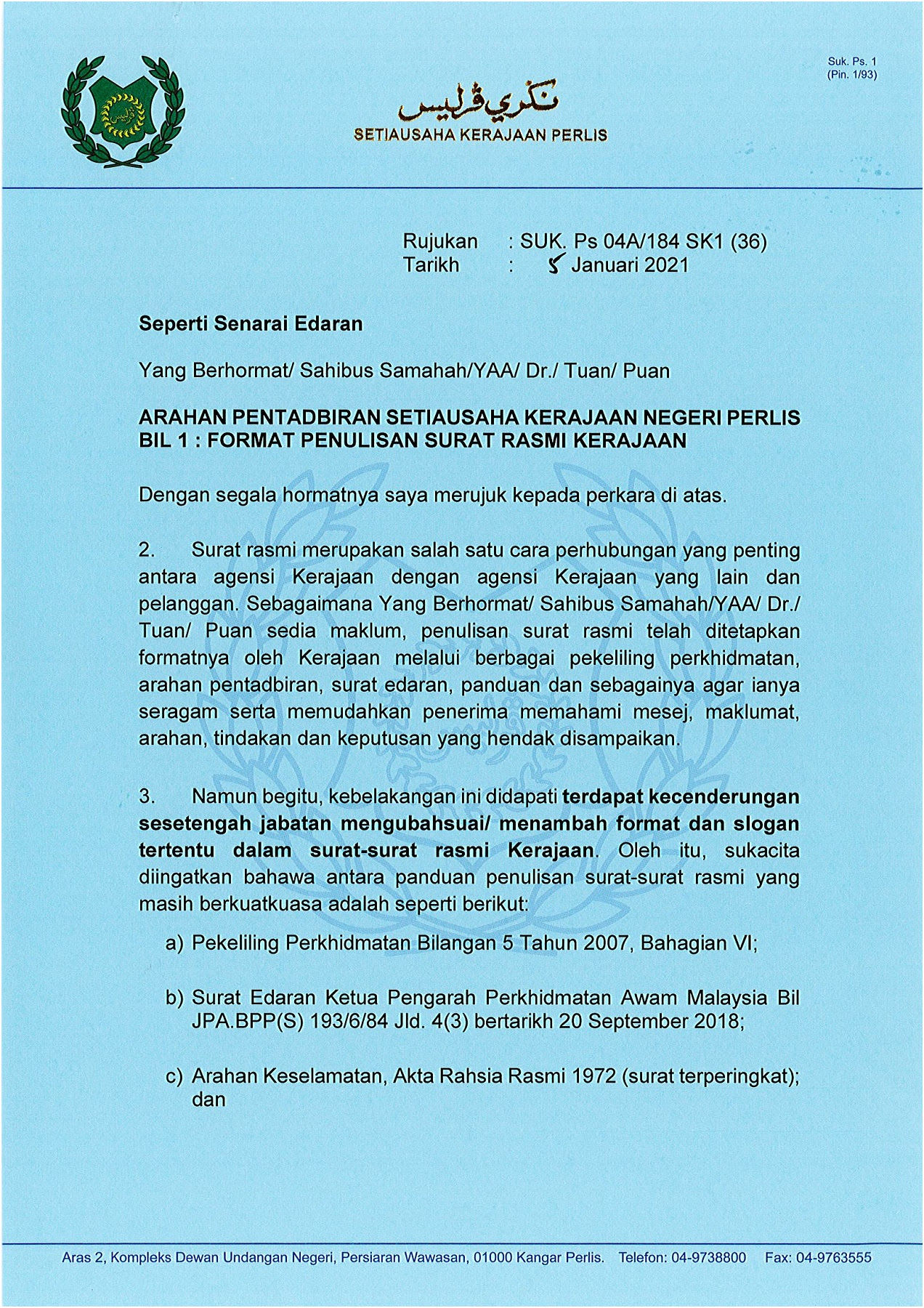Surat Rasmi Kerajaan Jpa Letter 7saudara Com