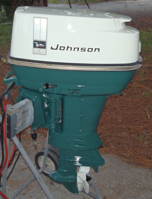 1966 40 hp Johnson Outboard Antique Boat Motor For Sale