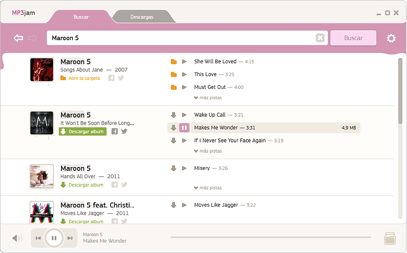 Descargar MP3 gratis con MP3jam - Descargar música ilimitada