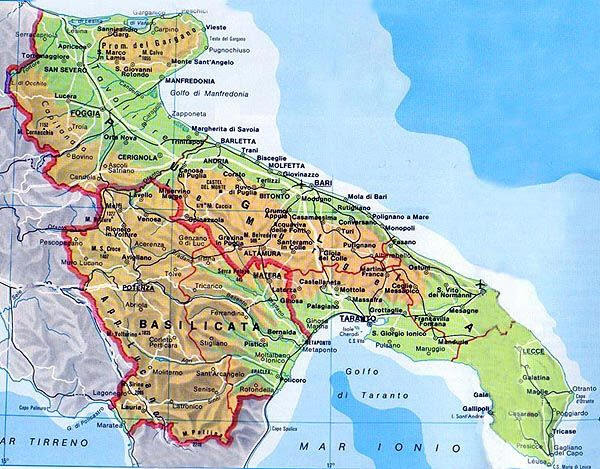 Cartina Abruzzo E Puglia