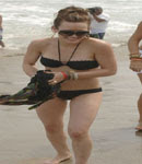 Hilary Duff bikini black