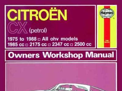 Free Download citroen cx 1975 1987 full service repair manual Download Links PDF