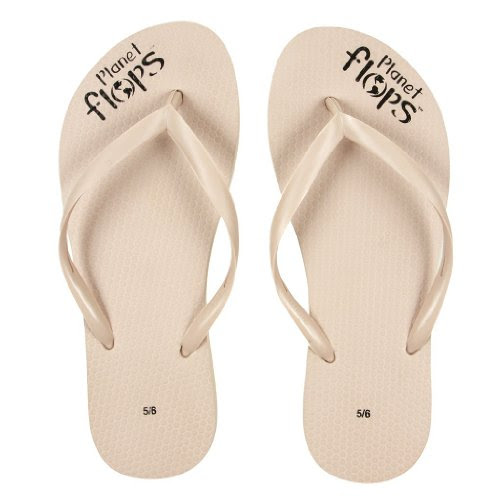 Planet Flops Lychee (Nude) Thin Strap Flip-Flops: Incredibly Comfortable, Eco-Chic, Brazilian, Natural Rubber Flip-Flops.