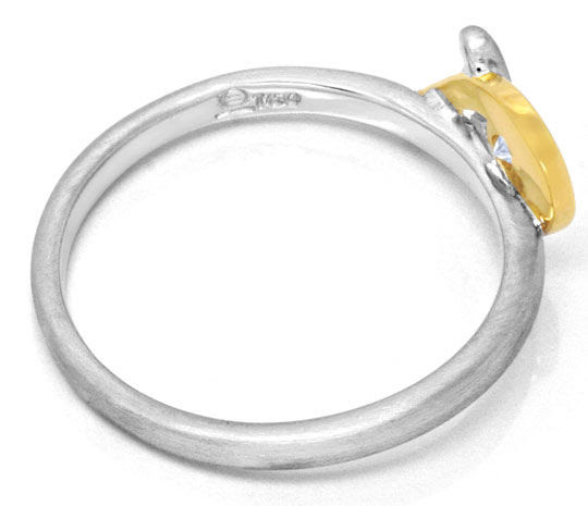 Originalfoto BRILLANTRING GELBGOLD WEISSGOLD 18K TOP-DESIGN 550€ NEU