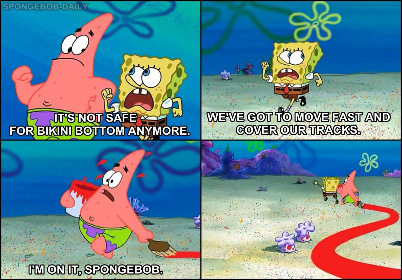 Meme Lucu Patrick Spongebob Stok Gambar Lucu