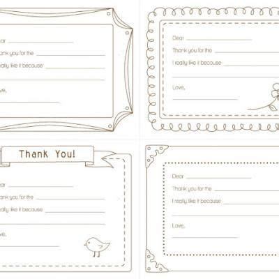  kids printable thank you note free printable best thank you notes