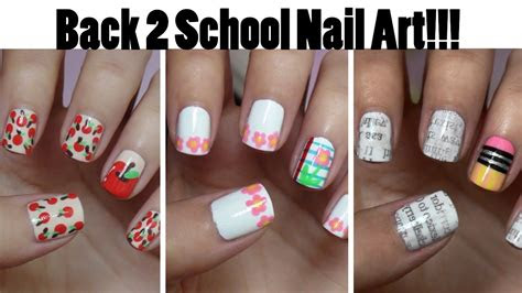 school nails  easy designs youtube