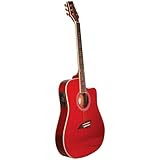 Kona Thin Body Acoustic/Electric Guitar - Red (K2TRD)