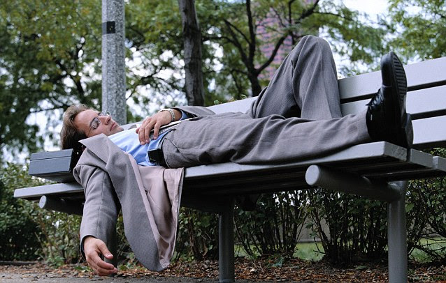 Tired and tested: Complete exhaustion is said to be a complaint caused by city life