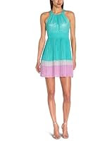 Manoukian Vestido Crénides Azul / Violeta ES 34 (DE 32)