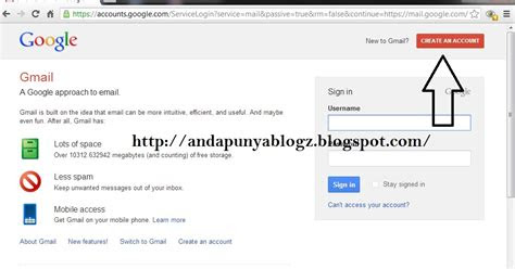 membuat email  gmail  mudah  punya blog