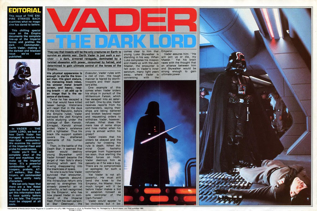 star wars empire strikes back poster magazine 2 darth vader
