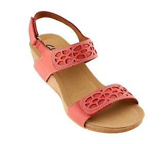 Clarks Bendables Alto Anthem Leather Wedge Sandals