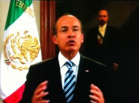 Calderón durante su mensaje.