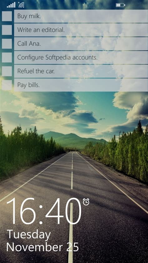 windows phone app   day lockscreen todo