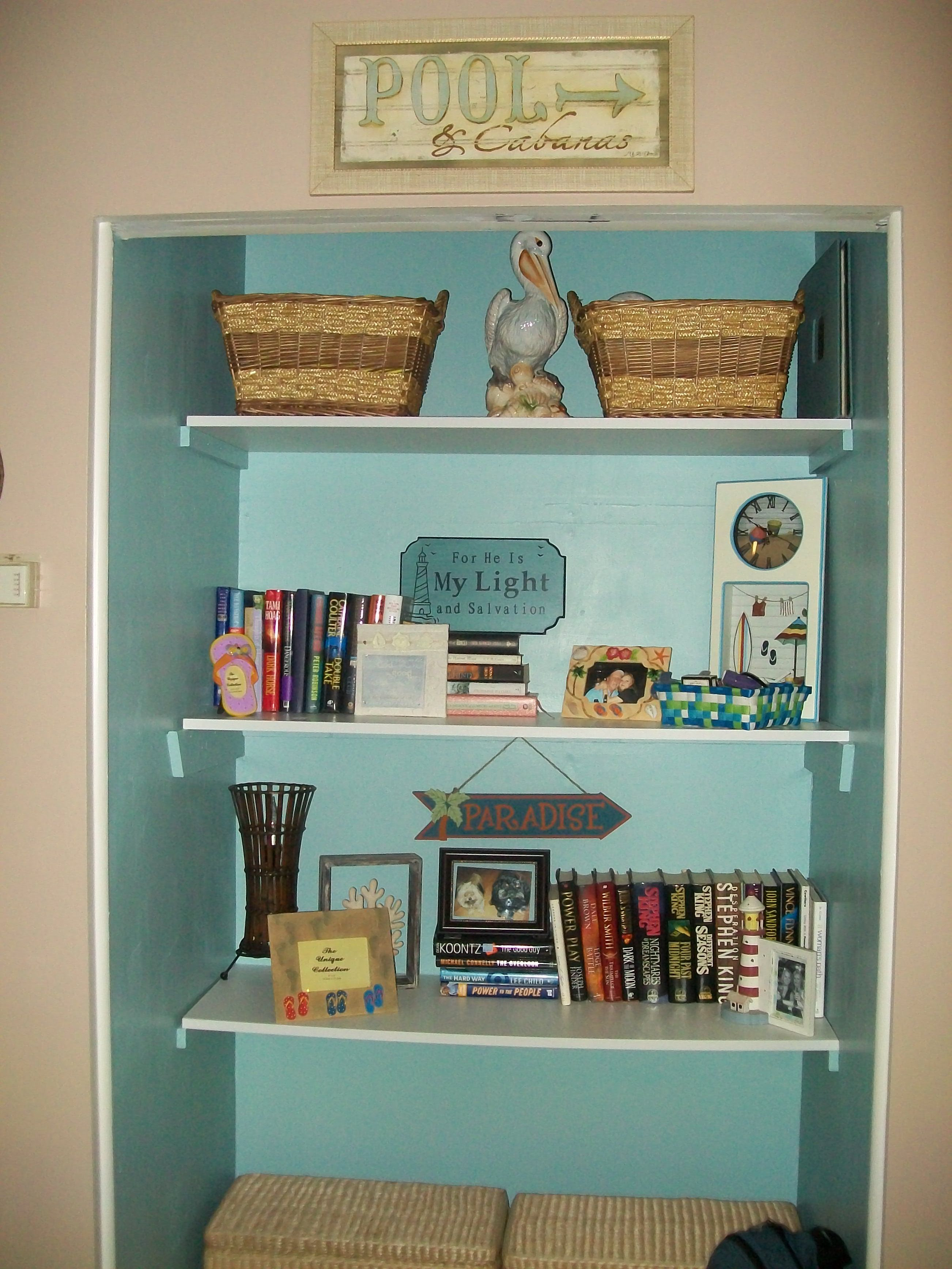 Coat Closet turned into a bookshelf | homey. | Pinterest