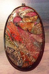 Jill Palumbo - Tutorial using polymer clay, silver leaf, inks and resin.