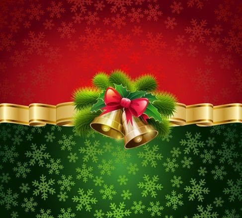 赤と緑の色合いが美しいクリスマスカード ベクター素材 Materialandex