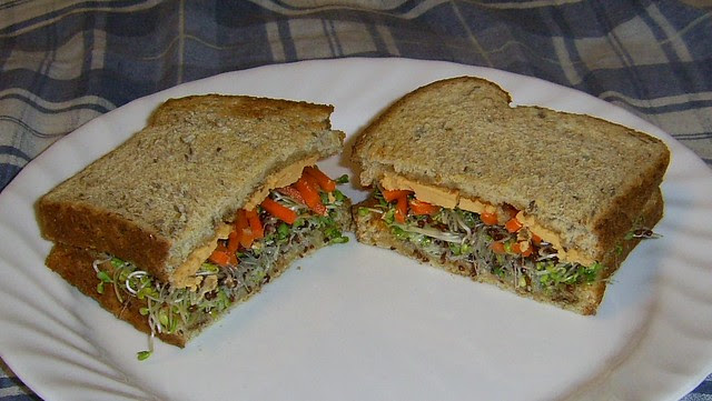 Toasted Broccoli Sprout Sandwich
