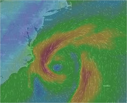 gale force weather conditions look like hurricane!