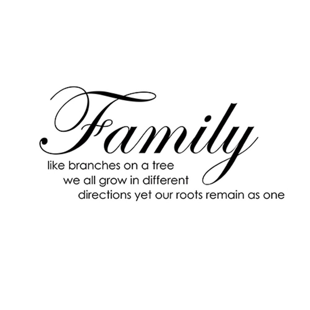 Family Gefällt Äste auf Baum Wandaufkleber Zitate Vinyl Letterings Sprüche Wandtattoos 12 x 23 XS
