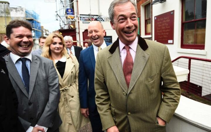 Nigel Farage, the leader of Britain's anti-EU party UKIP