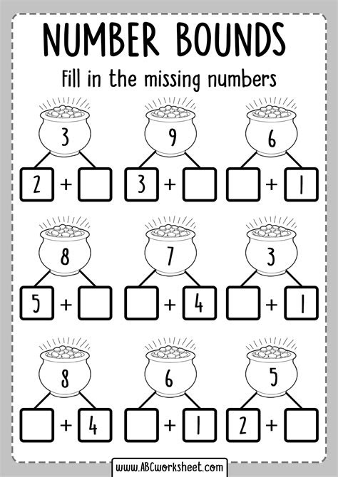  number bonds worksheets