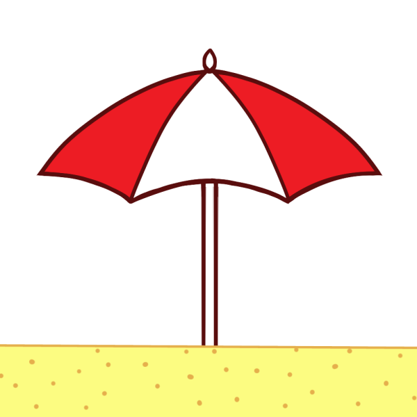 パラソルのイラスト かわいいフリー素材が無料のイラストレイン