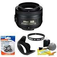 Nikon 35mm f/1.8G AF-S DX Lens for Nikon Digital SLR Cameras 2183 with 52mm Multicoated UV Protective Filter