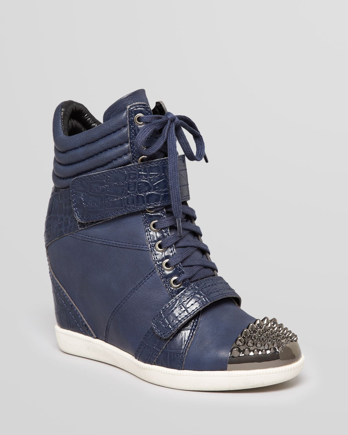 Download Boutique 9 Lace Up Wedge Sneakers Nevan in Blue (Navy) | Lyst