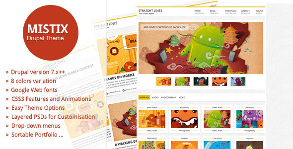 Mistix Best responsive drupal theme,best free drupal theme, best drupal 7 theme,Premium drupal theme