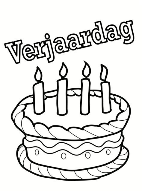 kleurplaten verjaardag