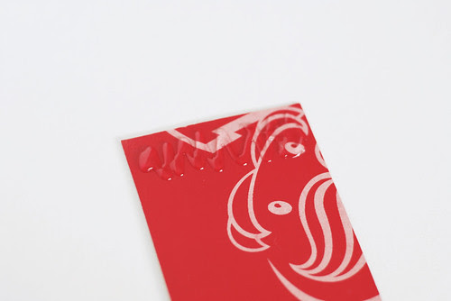 making a recycled love note...