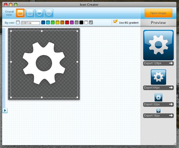 カッコいいアイコンが簡単に作れる Icon Creator ウィジェット Webos Goodies