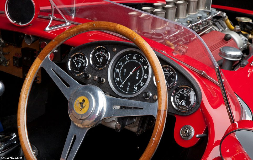 Beautiful: One of just two ever built, the 55-year-old car has been described as 'one of the prettiest ever Ferraris' boasting a 'design without fault'