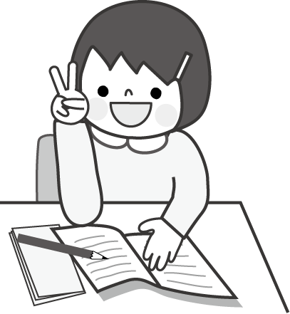 勉強のイラスト 女の子 無料イラスト フリー素材