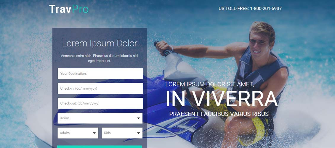 TravelPro - Spa Pro Beauty Salon Yoga Massage Instapage Landing Pages