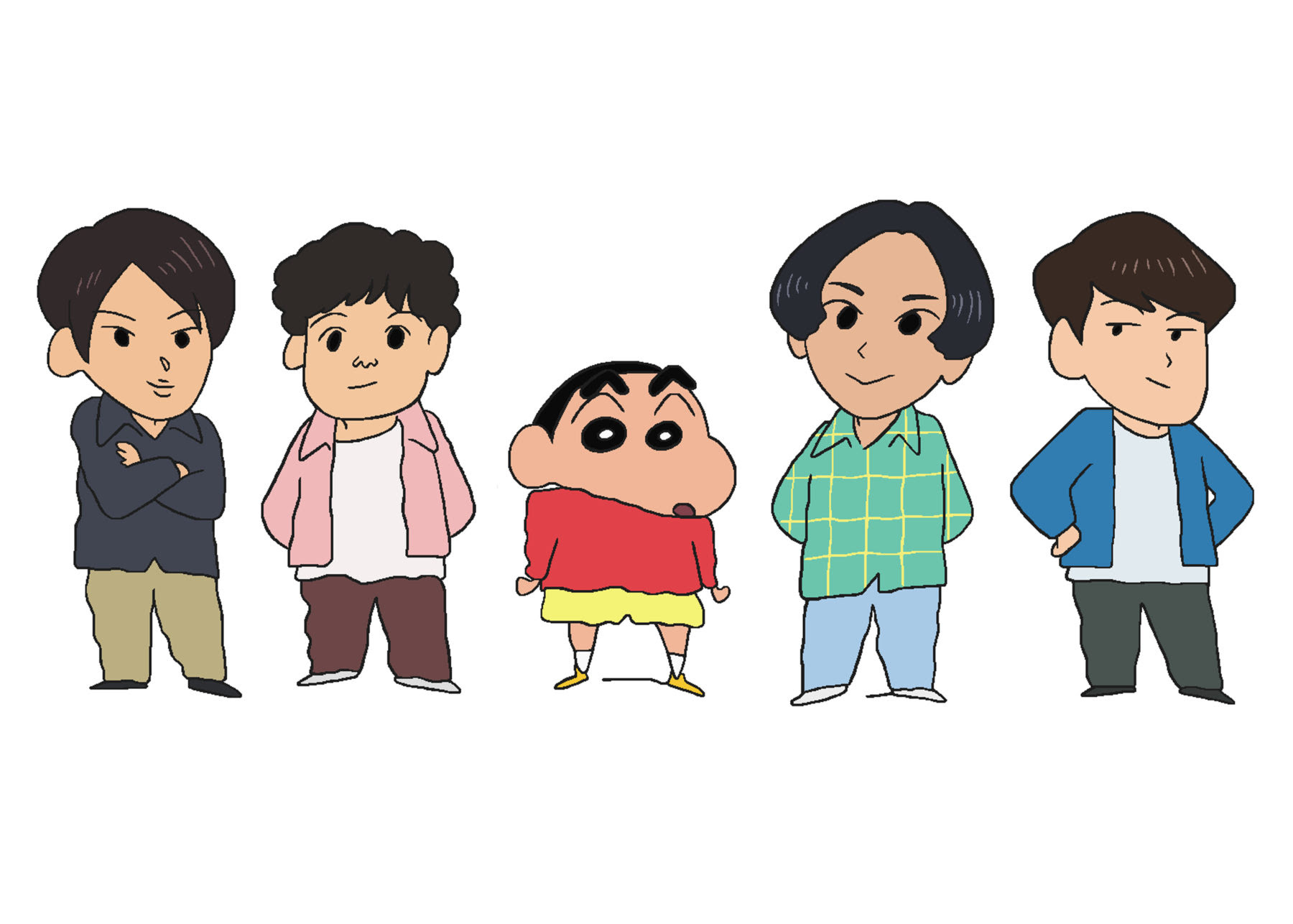 クレヨンしんちゃんとの夢のコラボレーション Tvアニメ 漫画の えんぴつしんちゃん にマカロニえんぴつが登場 マカロニえんぴつ Official Website