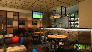 3D Bar Interior Design and Architectural walkthrough Animation - YouTube