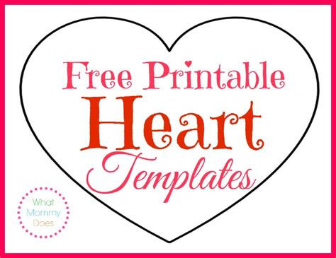  printable heart shapes tiny small medium outlines what mommy does