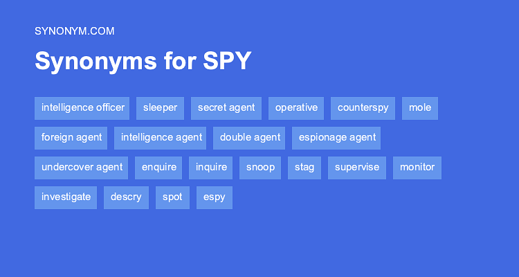 Another word for SPY > Synonyms & Antonyms