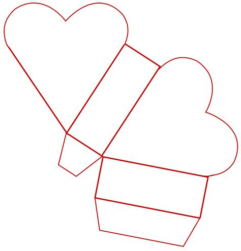  valentine template printable foldable draw e