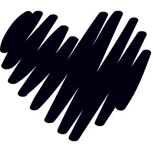 Silhouette Design Store - View Design #174658: scribble heart