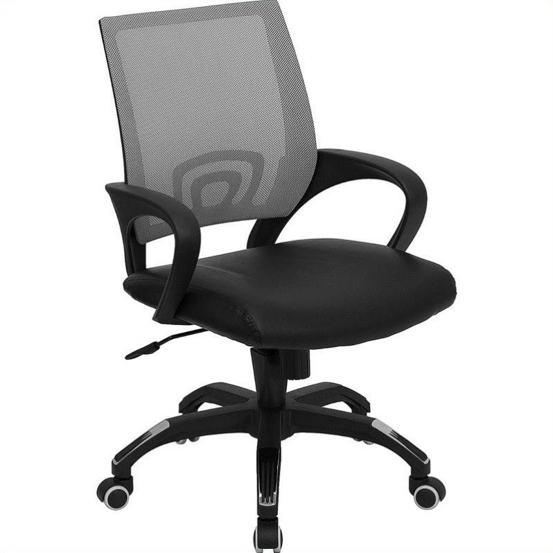 Flash Furniture Mid Back Mesh Computer Office Chair in Gray
