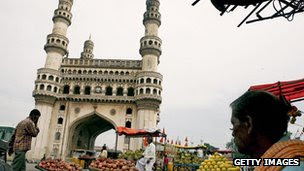 The Charminar in central Hyderabad