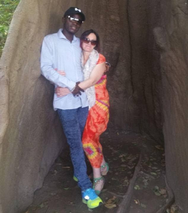Heidi Hepworth, 44, pictured with 30-year-old Mamadou Jallow, who she met on Facebook 
