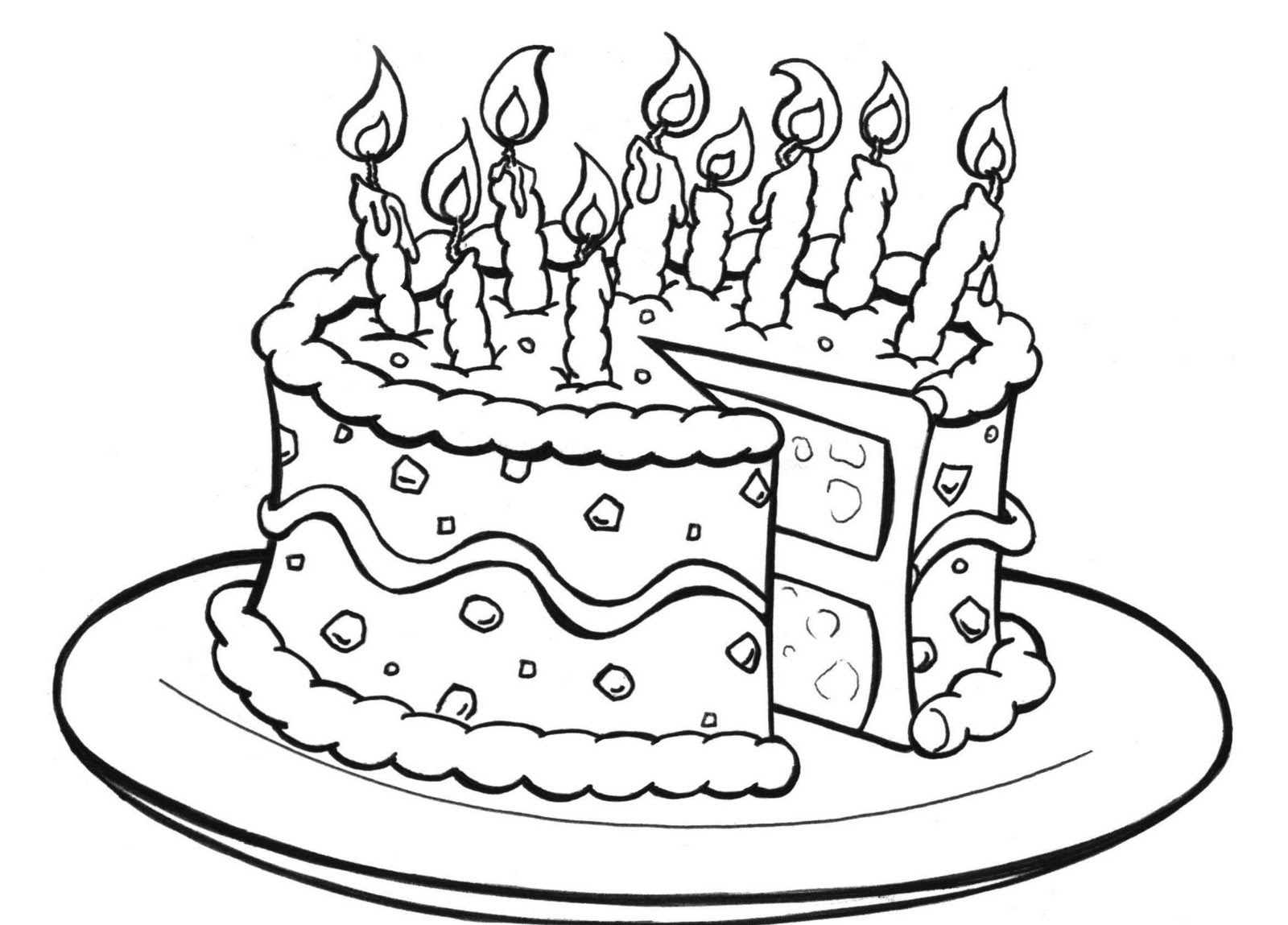 Download Birthday cake coloring pages to download and print for free