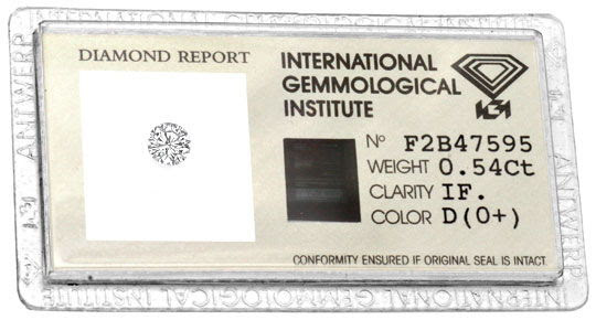 Foto 1, DER BESTE BRILLANT 0,54 IGI LUPENREIN RIVER VGVG JUWEL!, D5078