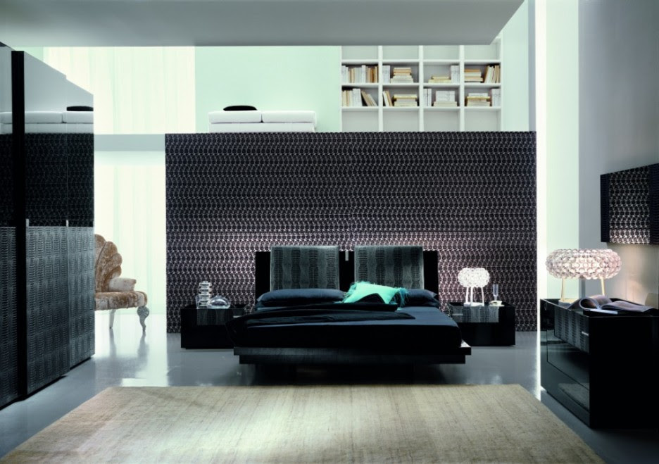 Furniture: Comfortable Bedroom Modern Italian Furniture With Black ...