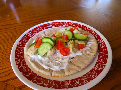 The Deen Brother's Marinated Chicken Gyro Wrap